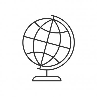 Dünya bir stand doğrusal simgesini