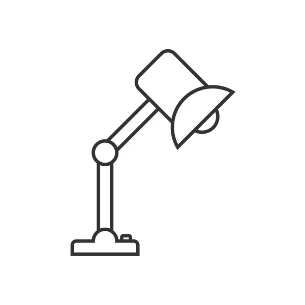 Lineaire tabelpictogram lamp — Stockvector