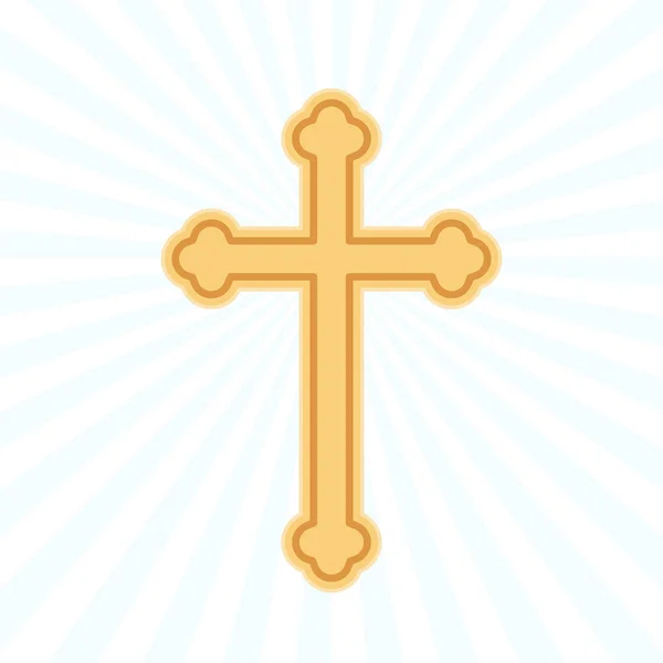 Religion cross flat icon — Stock Vector