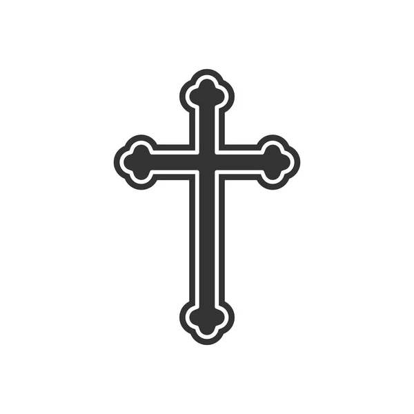 Ikone des Religionskreuzes — Stockvektor