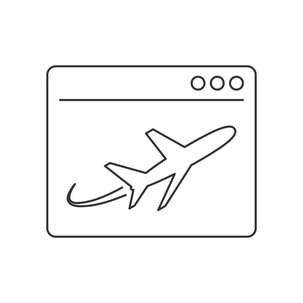 Icono de la línea de Landing Page — Vector de stock