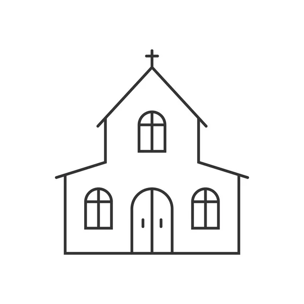 Liniensymbol der Kirche — Stockvektor