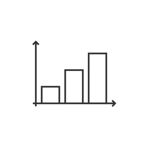 Creciente icono de línea de horario — Archivo Imágenes Vectoriales