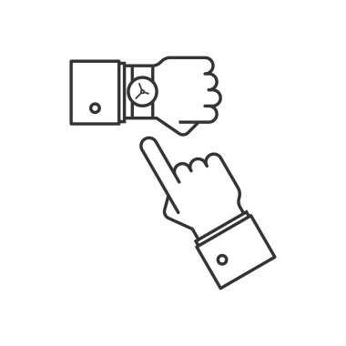 El satırı simgesi üzerinde kol saati