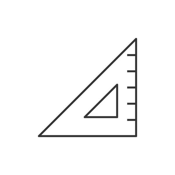 Triangular ruler line icon — Stock Vector