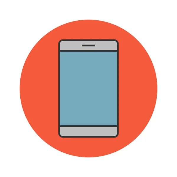 Mobiele telefoon platte lijn pictogram — Stockvector