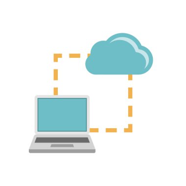 Dizüstü eşitlemeyi bulut simgesi