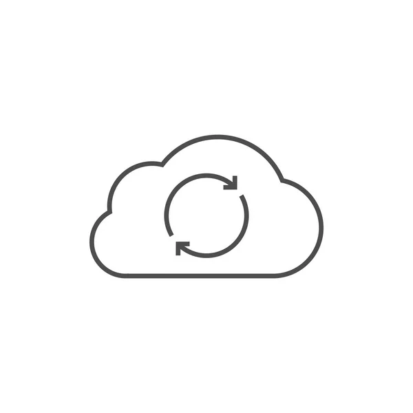 Synchronisation des données Cloud — Image vectorielle