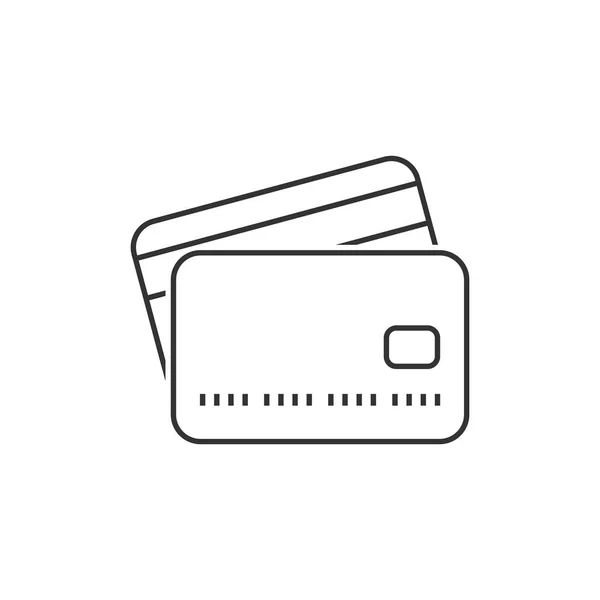 Icona contorno carta di credito — Vettoriale Stock