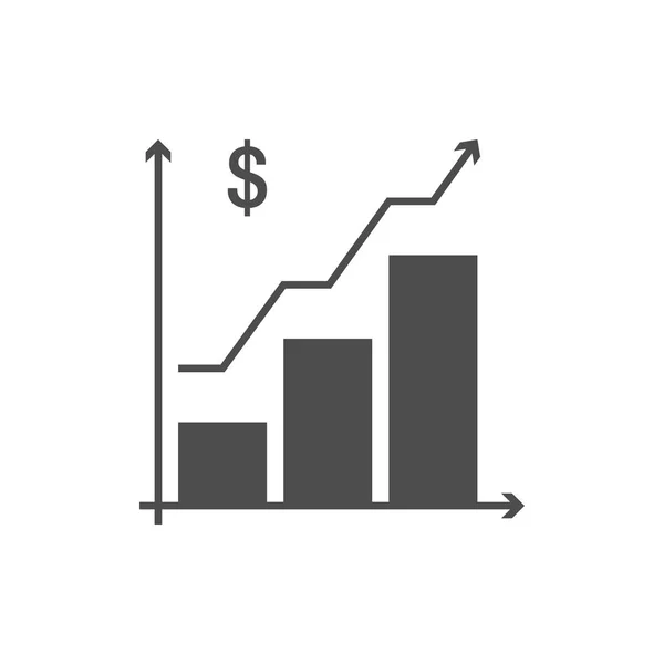 Значок графика роста — стоковый вектор