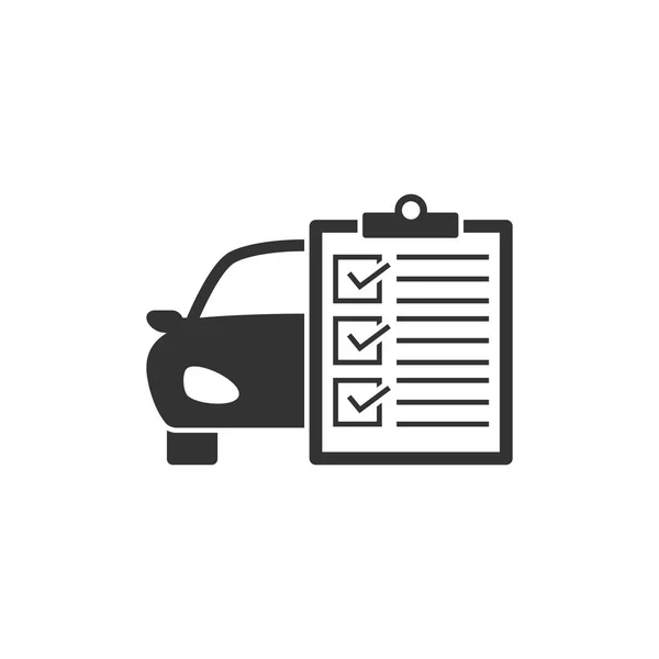 Icono de lista de servicio coche — Vector de stock