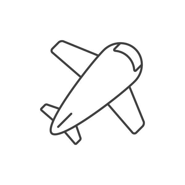 Icono del esquema del avión — Vector de stock