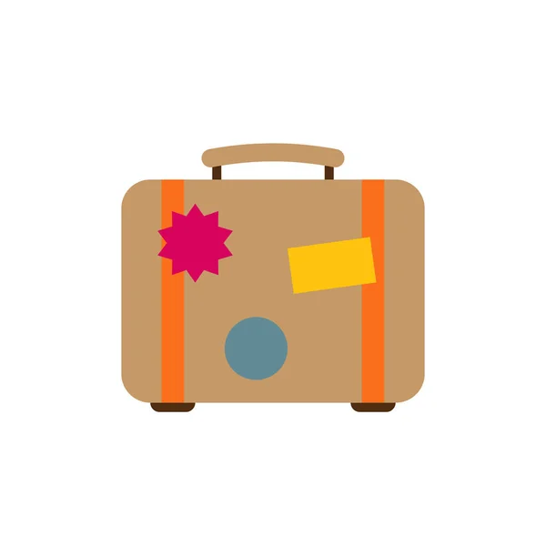 Suitcase icon flat — Stock Vector