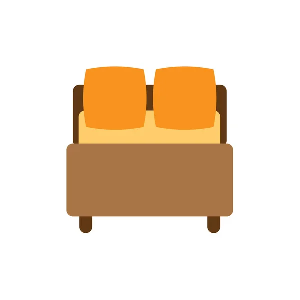 Bed pictogram plat — Stockvector