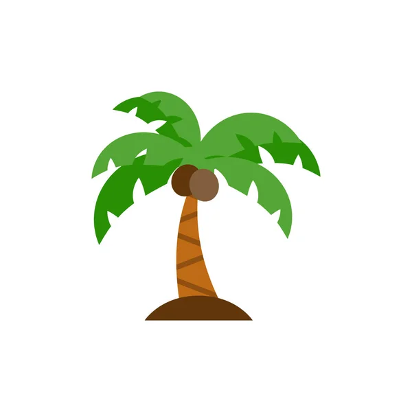 Palm boom pictogram plat — Stockvector