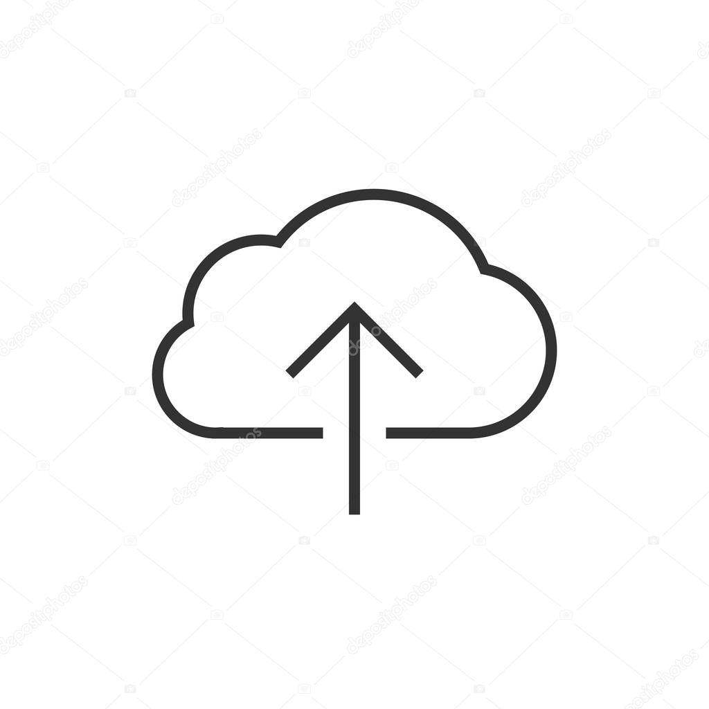 Cloud data upload icon