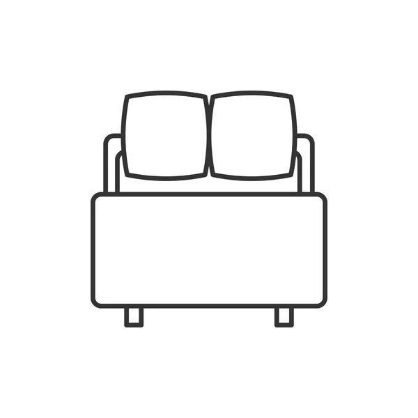 Ikona čáry postel — Stockový vektor