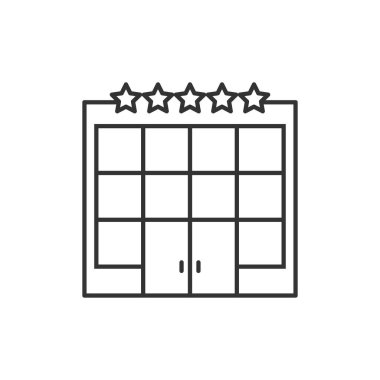 Otel binası satırı simgesi