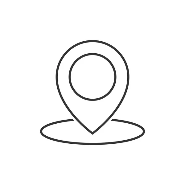 Geo lokalizacji pin ikonę linia — Wektor stockowy