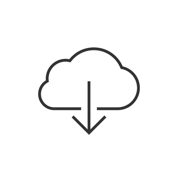 Téléchargement de données cloud — Image vectorielle