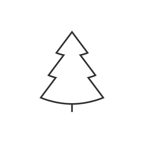 Karácsonyi fa sor ikon — Stock Vector