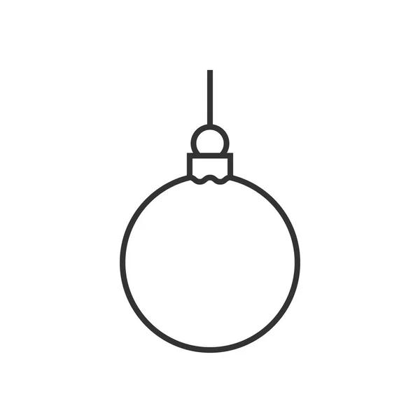 Піктограма лінії різдвяного м'яча — стоковий вектор