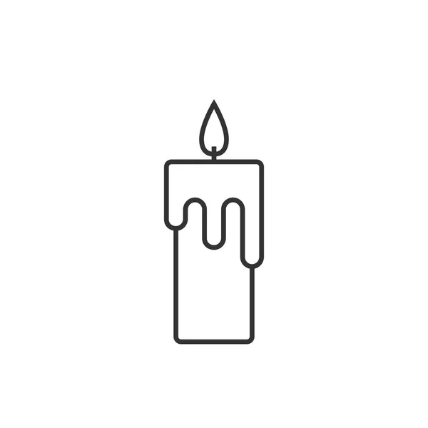 Candle line icon — Stock Vector