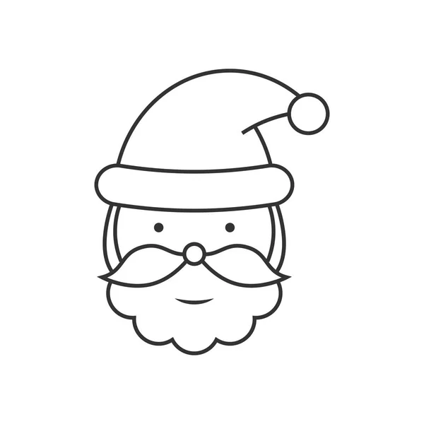 Noel Baba zeka çizgisi simgesi — Stok Vektör