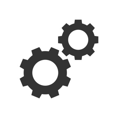 Cogwheels siyah simgesi