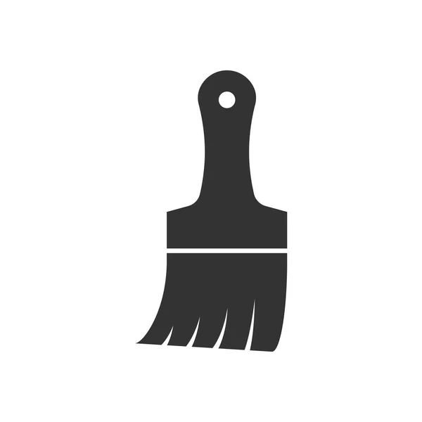 Pincel icono negro — Vector de stock