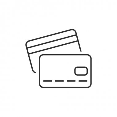 Kredi kartı anahat simgesini