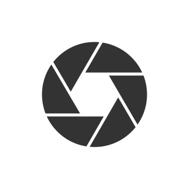 Kamera objektif siyah simgesi