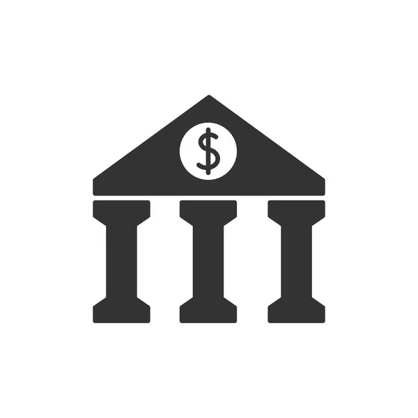 Банк чорний значок — стоковий вектор