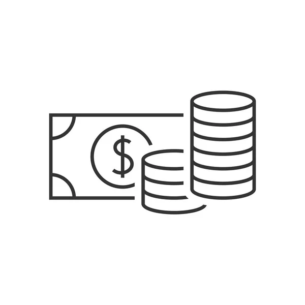 Geld-Umriss-Symbol — Stockvektor