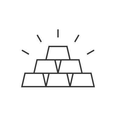 Altın külçeler anahat simgesini