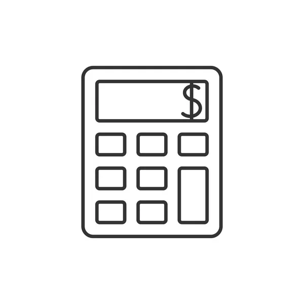 Calculator outline icon — Stock Vector