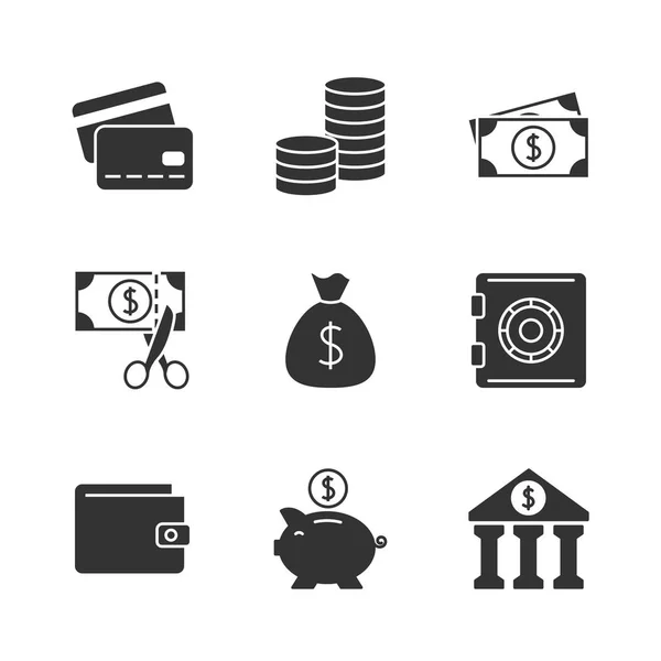 Finance black icon — Stock Vector