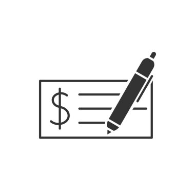 Banka kontrol siyah simgesi