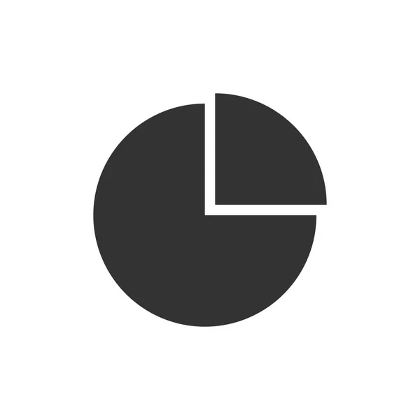 Cirkeldiagram svart ikon — Stock vektor