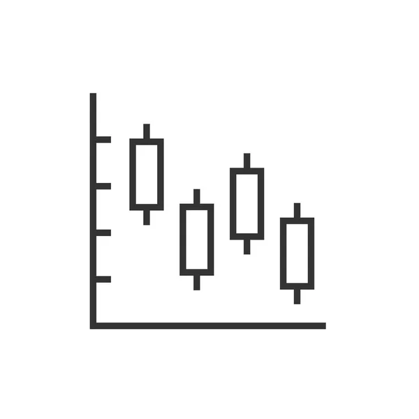 Vela stick gráfico icono — Vector de stock