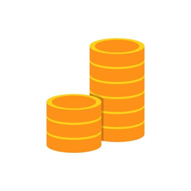 paralar düz simgesi yığını