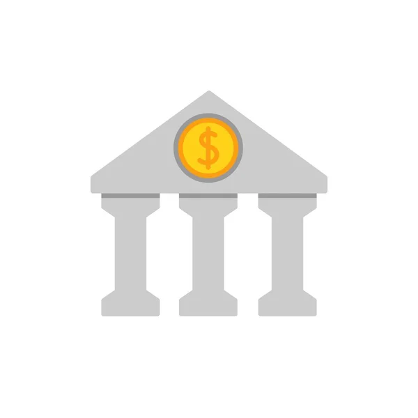 Bank flat icon — Stock Vector
