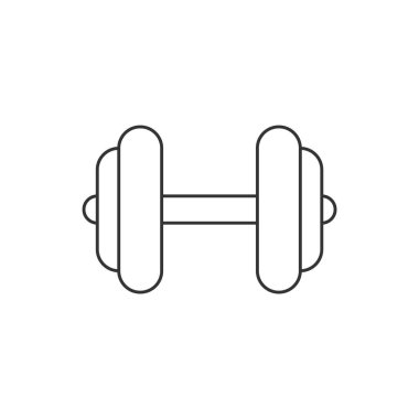 Beyaz arka plan üzerinde halter satırı simgesi. Vektör çizim