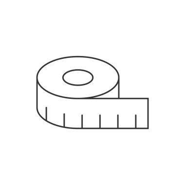 Beyaz arkaplanda mezura çizgisi simgesi