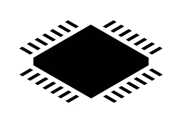 Icona isometrica del processore Cpu su sfondo bianco — Vettoriale Stock
