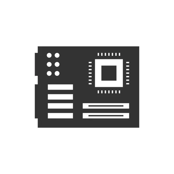 Mother board black icon on white background — 스톡 벡터