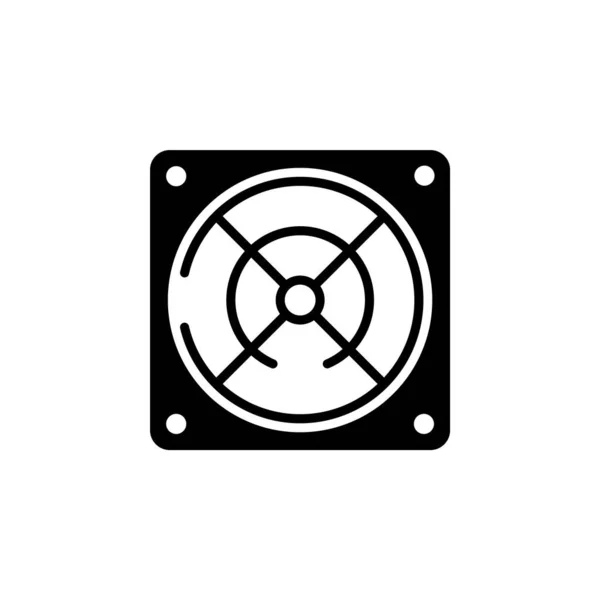 Power supply black icon on white background — 图库矢量图片