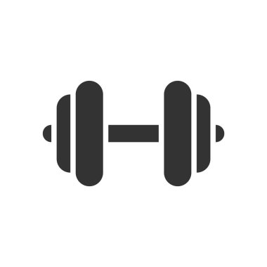 Beyaz arka planda aptal siyah simge. Fitness konsepti