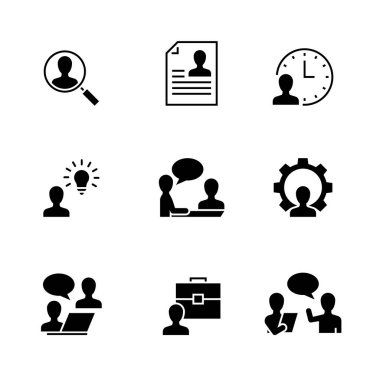 Beyaz arkaplanda kafa avlama simgeleri