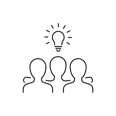 Bir grup insanın bir fikir simgesi var